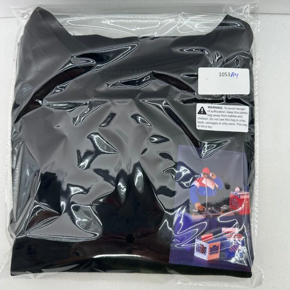 Nike Air DJ Graphic T-Shirt Mens Medium Black Short Sleeve Streetwear Hype